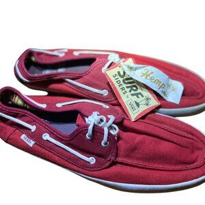 Vans Red Hemp Surfsider Chauffeur Mens 10 NWT